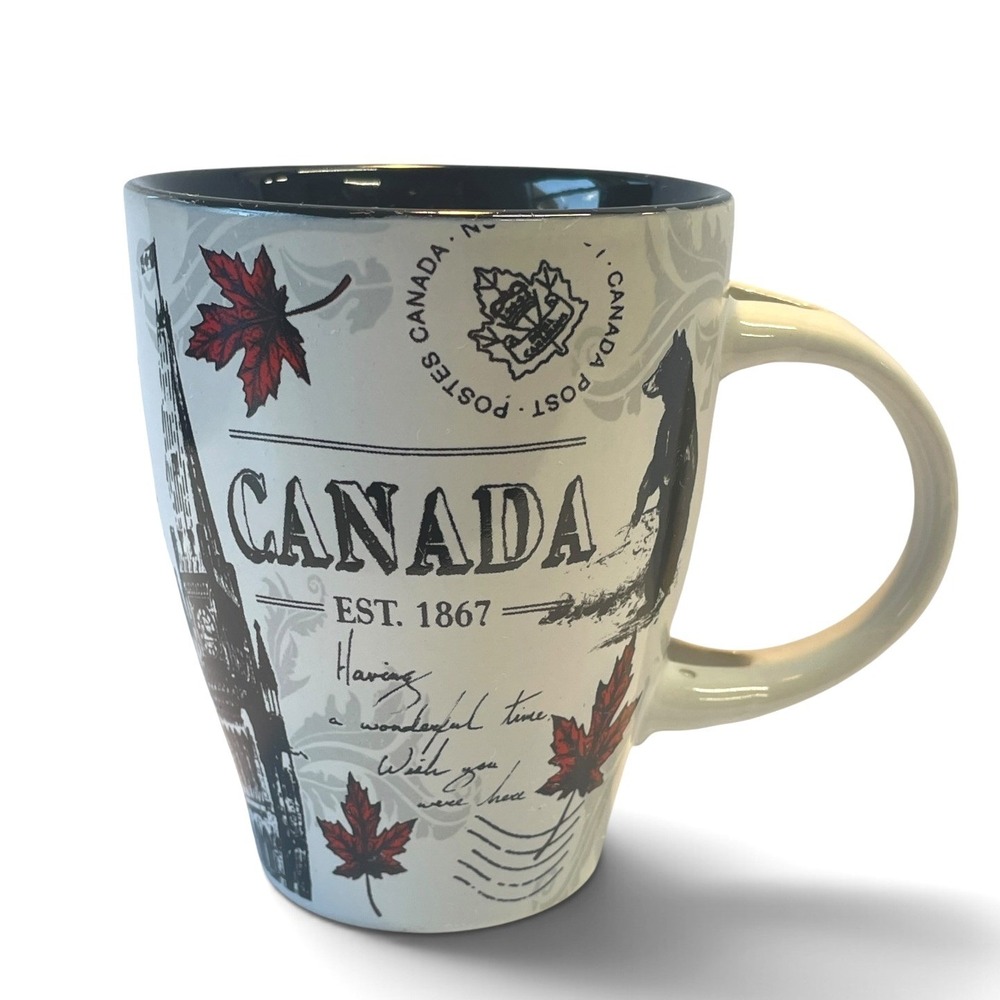 Elby Gifts Canada Souvenir Coffee Mug Cream Postcard Graphics